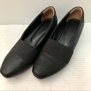 Black flat with 1 inch heel